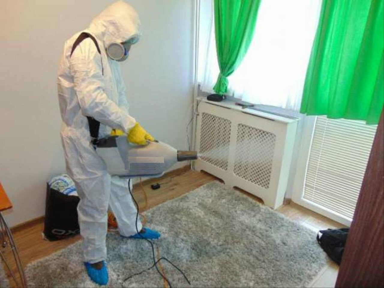 ФОТО Санобработка от насекомых в поселке Московской области Мечниково