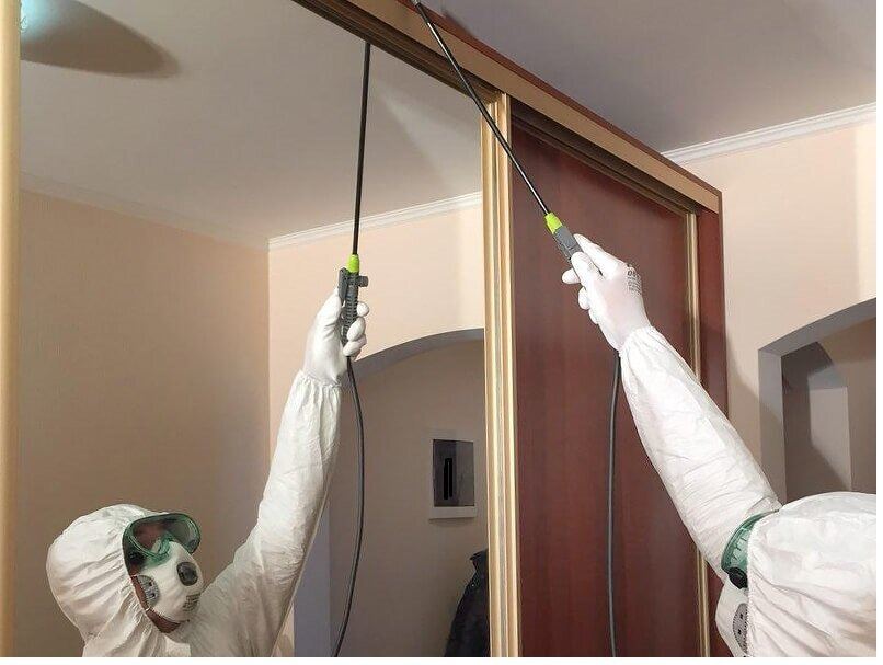 ФОТО Обработка от моли в поселке Московской области Мечниково